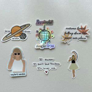 Taylor Swift Stickers | Set of 6